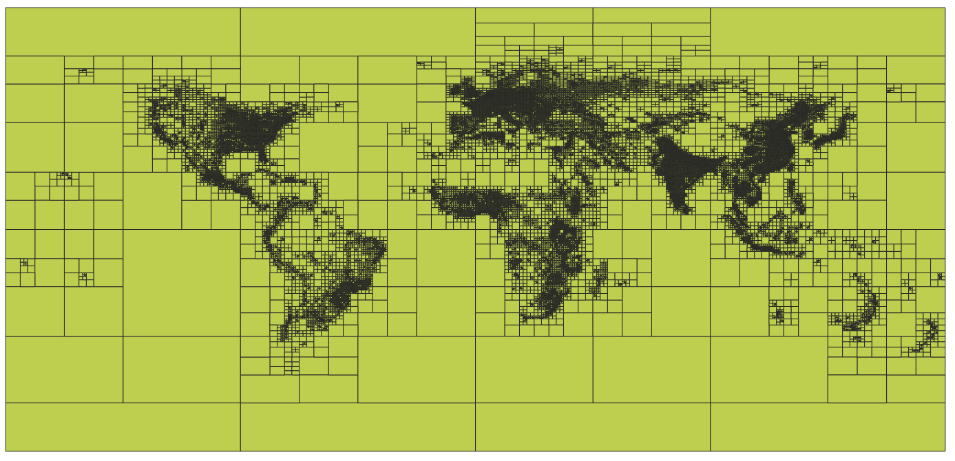 QuadTiles visualization in Qgis